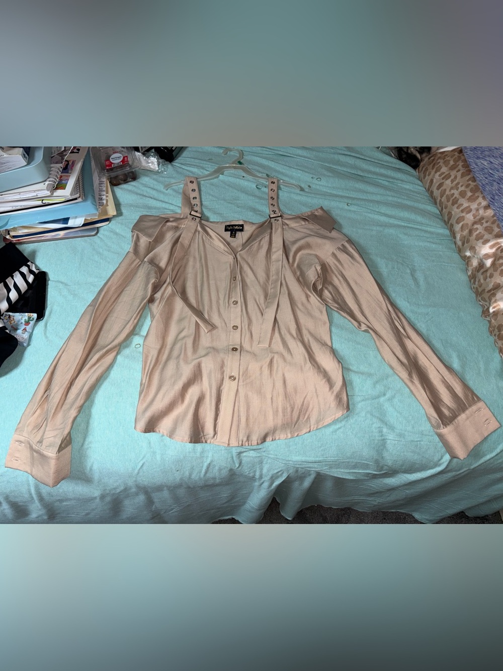 *BRAND NEW* Diva Boutique Online Taupe Small Energetic Feel Long Top - Picture 2 of 11